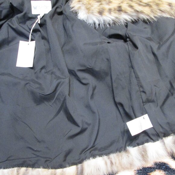 Jessica Simpson Faux Fur leopard Jacket Size Large NWT's - Picture 7 of 10
